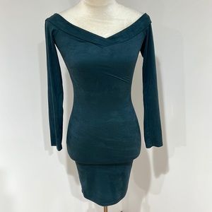 Windsor suede bodycon dress